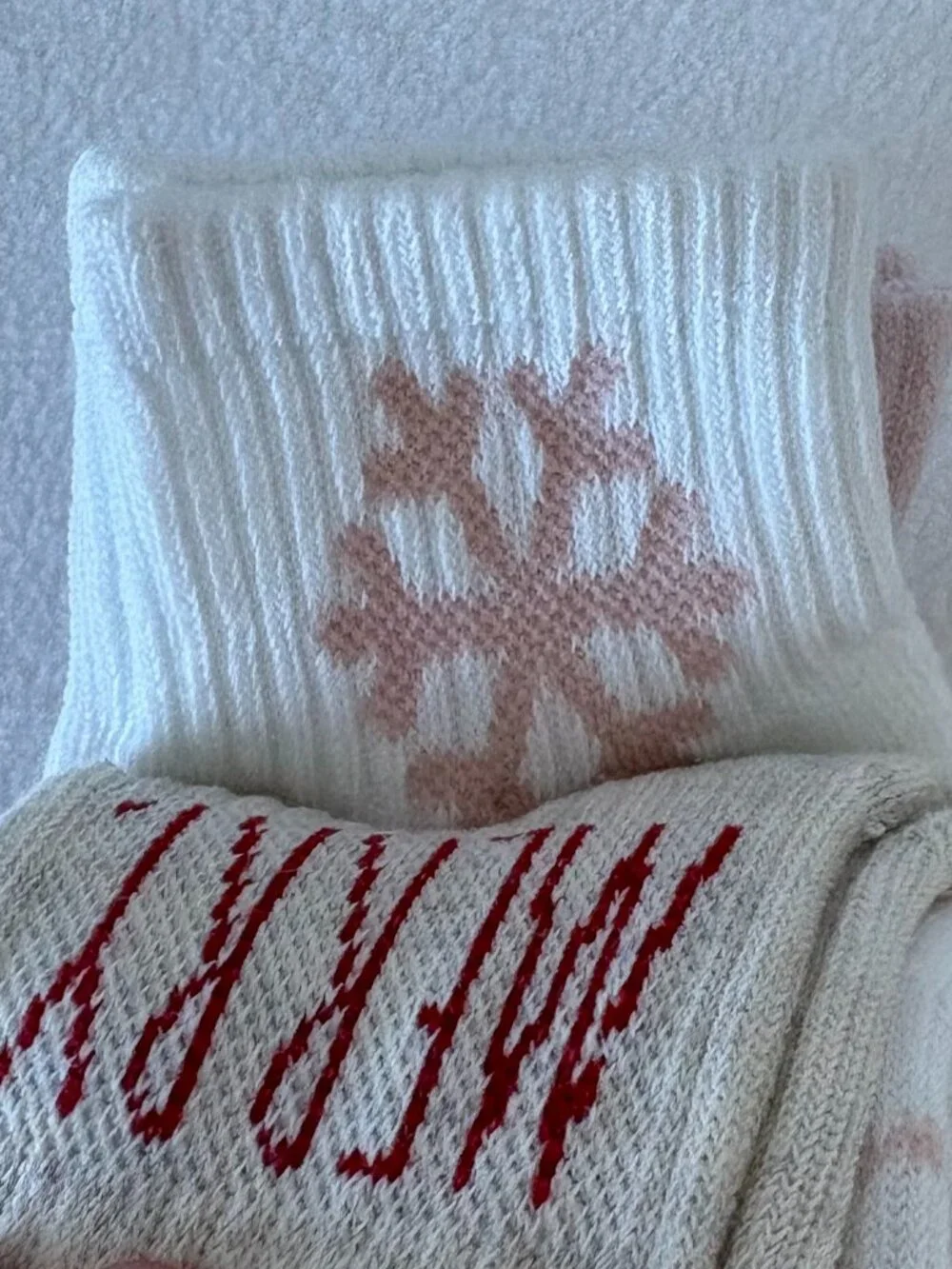 NWT - Rae Dunn 6 pr Women's Cushioned Quarter Socks - Holiday Collection